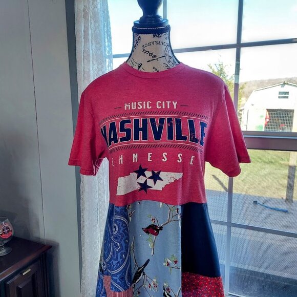 Upcycled Nashville Tee Dress S M - Picture 7 of 11